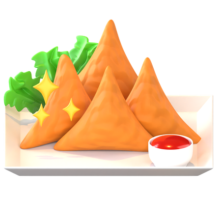 Samosa  3D Icon