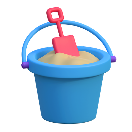 Sand Bucket  3D Icon