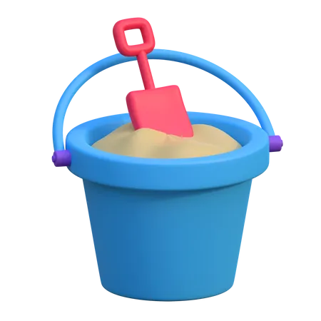 Sand Bucket  3D Icon