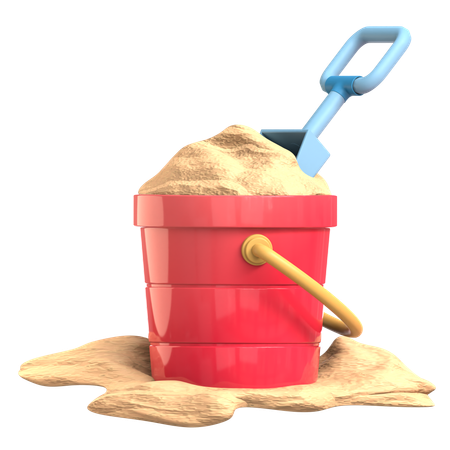 Sand Bucket  3D Icon