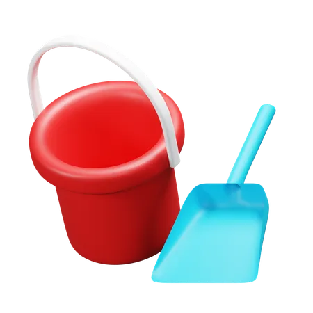 Sand Bucket  3D Icon