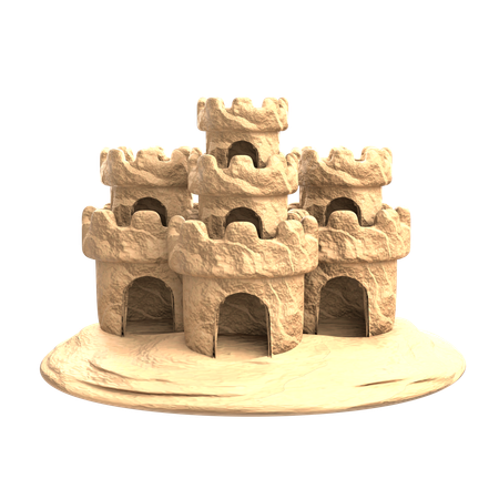 Sand Castle  3D Icon