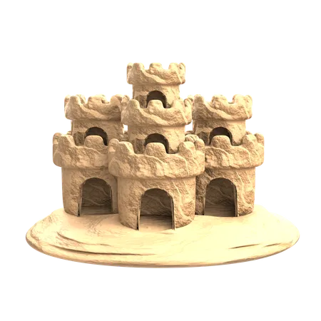 Sand Castle  3D Icon