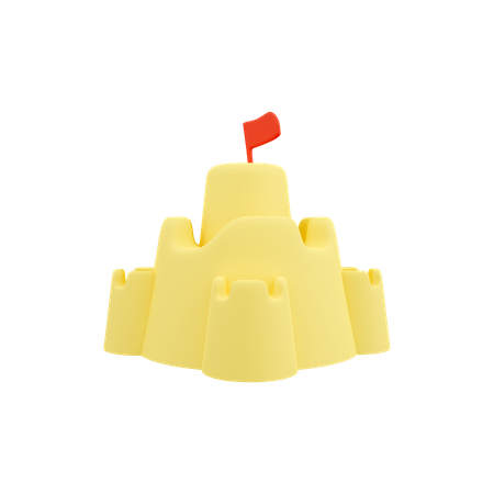 Sand Castle  3D Icon