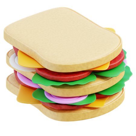 Sándwich  3D Icon