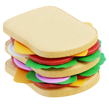 Sándwich  3D Icon