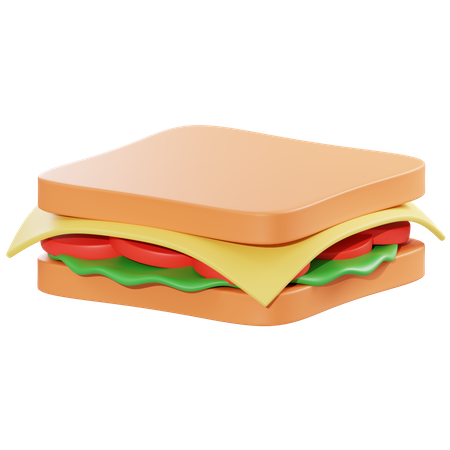 Sándwich  3D Illustration