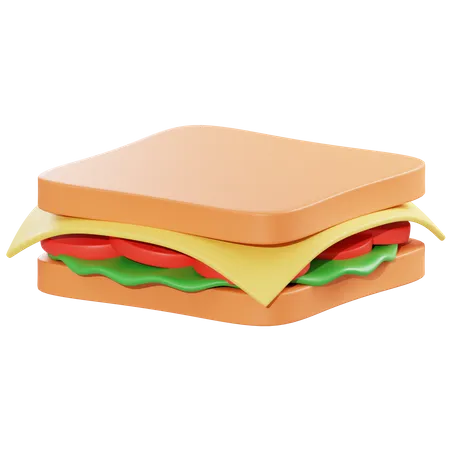 Sándwich  3D Illustration