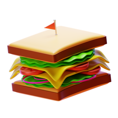 Sándwich  3D Icon