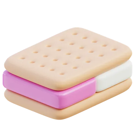 Sándwich de helado  3D Icon