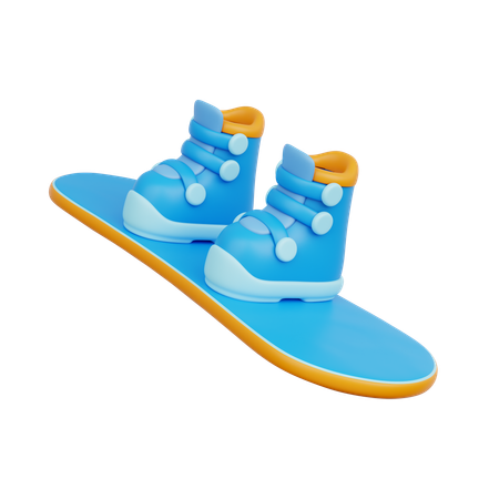 Sapatos de snowboard  3D Icon