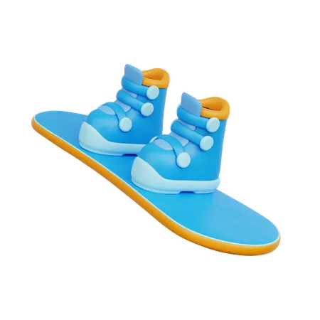 Sapatos de snowboard  3D Icon