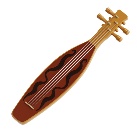 Sape (Traditional Lute)  3D Icon