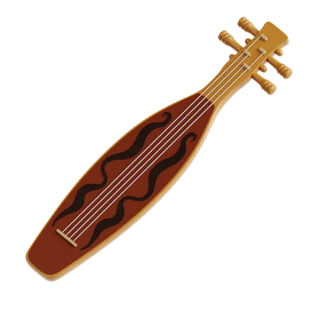 Sape (Traditional Lute)  3D Icon