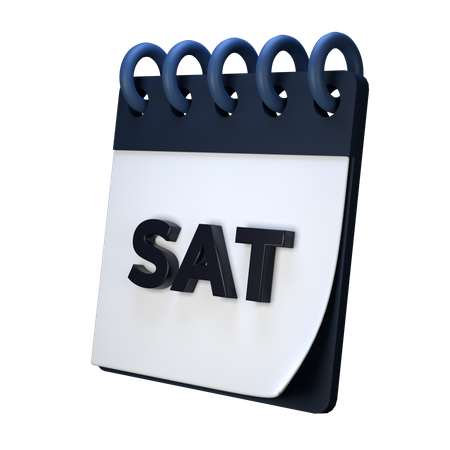 Saturday Calendar  3D Illustration