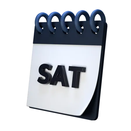 Saturday Calendar  3D Illustration