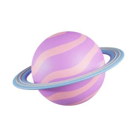 Saturn Planet  3D Icon