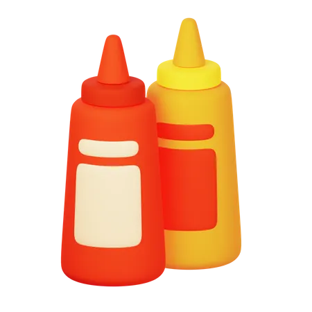 Sauce Bottle  3D Icon