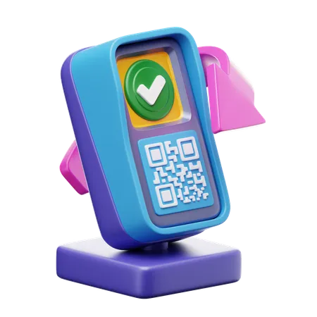 Paiement par scanner de codes-barres  3D Icon