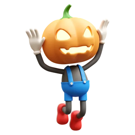 Scary Jack O Lantern  3D Illustration