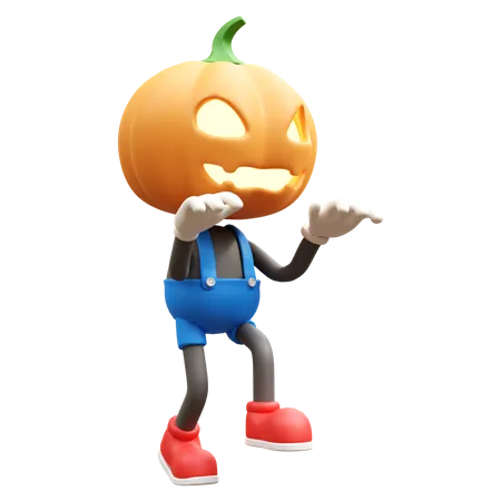 Scary Jack O Lantern  3D Illustration