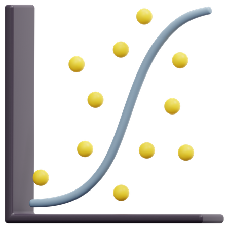 Scatter Plot Chart  3D Icon