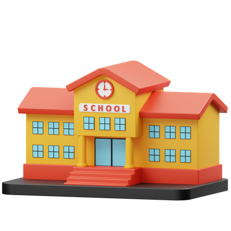 School  3D Icon