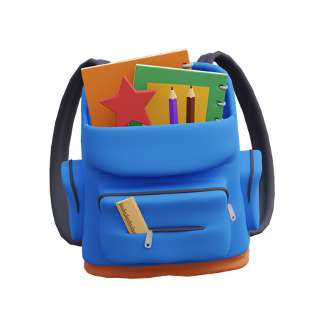 School bag  3D Illustration