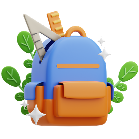 School Bag  3D Icon