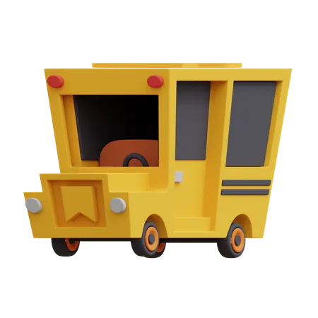 School Bus  3D Illustration