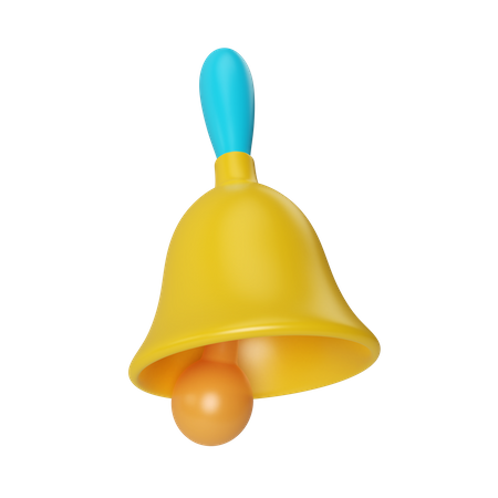 School Hand Bell  3D Illustration