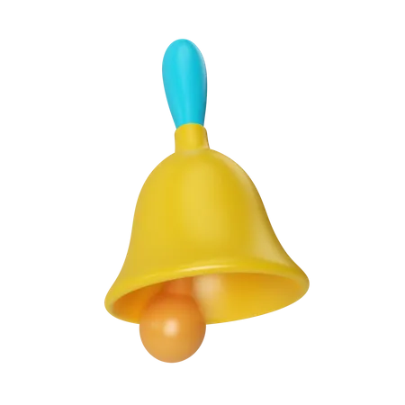 School Hand Bell  3D Illustration