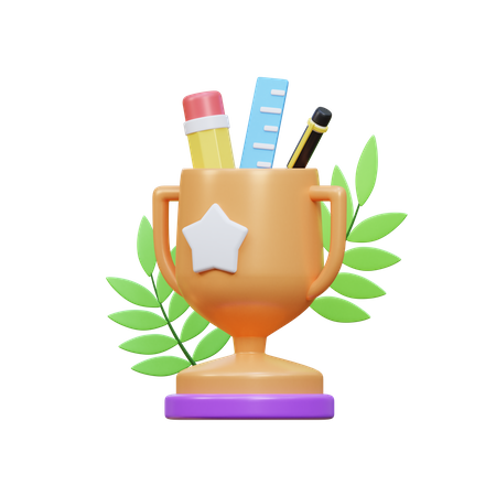 School Trophy  3D Icon