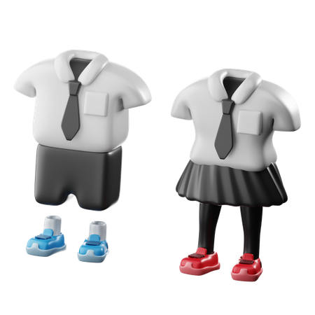 School Uniform  3D Icon