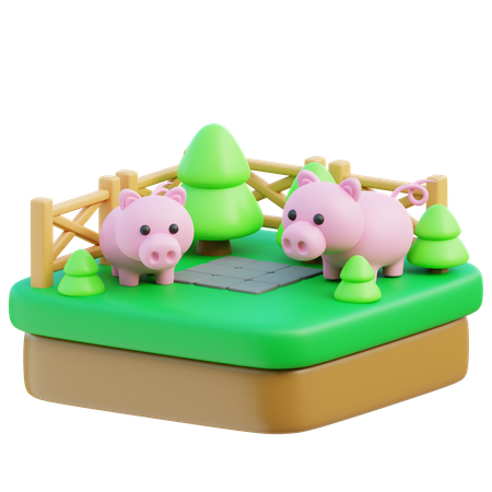 Schweinefarm  3D Icon