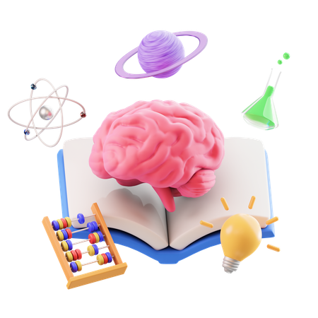 Science Brain  3D Icon