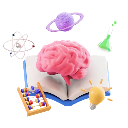 Science Brain  3D Icon