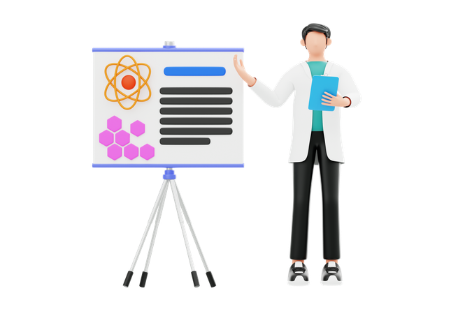 科学会議  3D Illustration