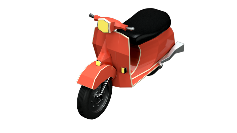 Scooter  3D Illustration