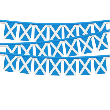 Scotland Flags Decoration  3D Icon