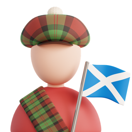 Scottish Man  3D Icon