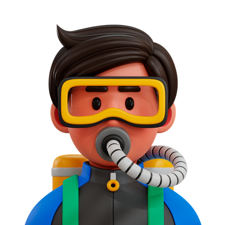 Scuba Diver  3D Icon