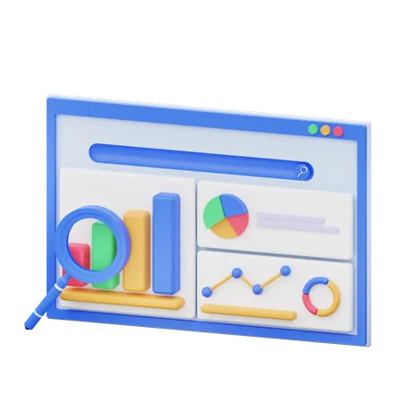 Search Data Analysis  3D Illustration