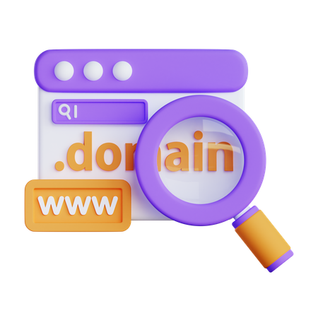 Search Domain  3D Illustration