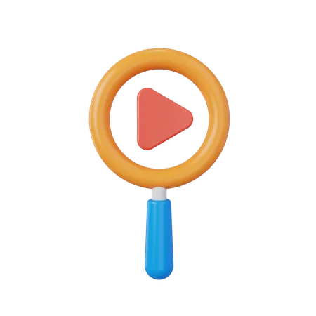 Search Video  3D Icon