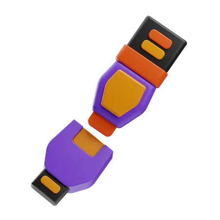 Seat Belt  3D Icon