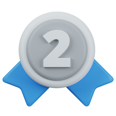 Second Medal  3D Icon