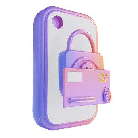 Secure Card Payment  3D Illustration