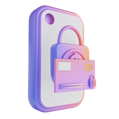 Secure Card Payment  3D Illustration