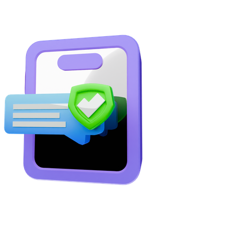 Secure Chat  3D Icon